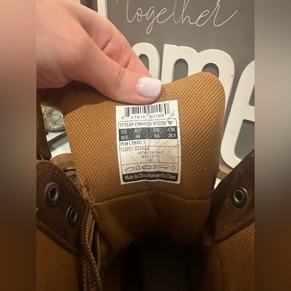 Carhartt Men's Brown Work Boots - Durable Leather Safety Boots - Picture 8 of 9